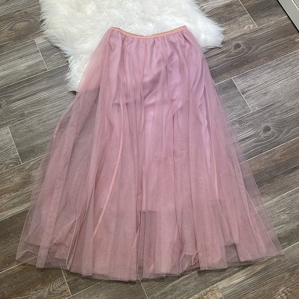 Chickwish blush tulle skirt